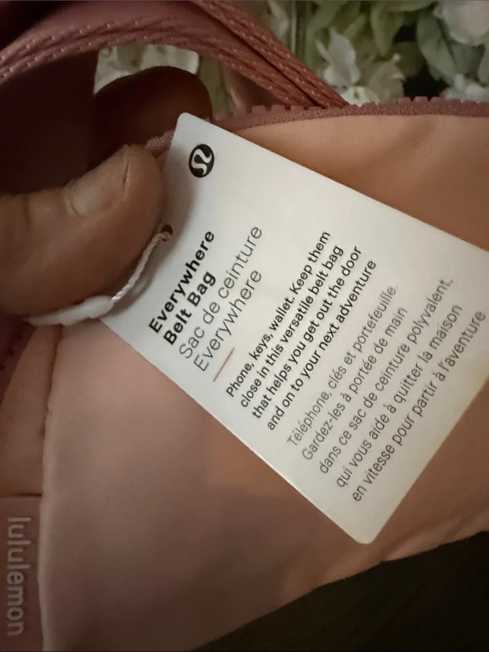 lululemon athletica Small Pink Crossbody Wristlet
